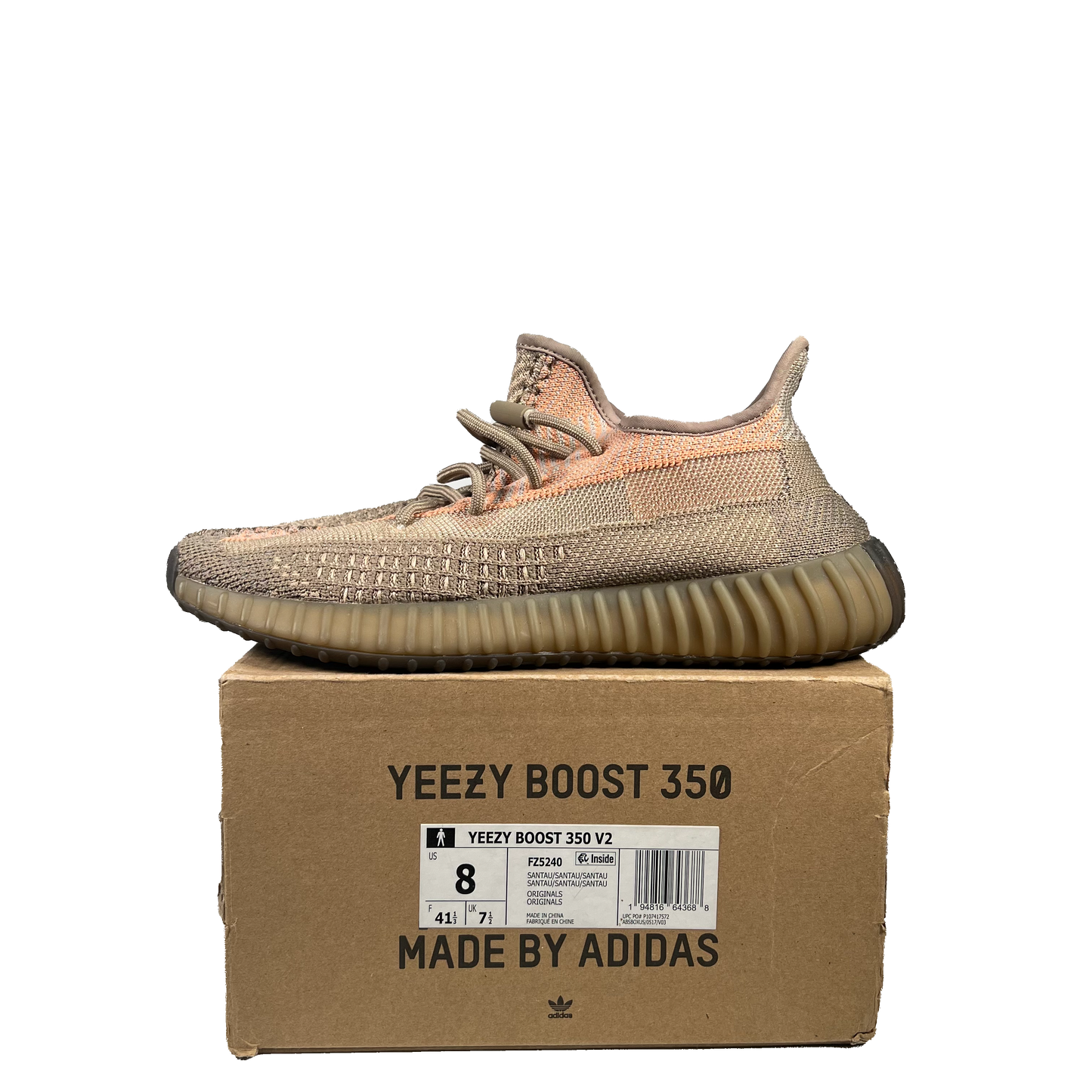 Yeezy 350 Sand Taupe (2020) Size 8 USED s20061