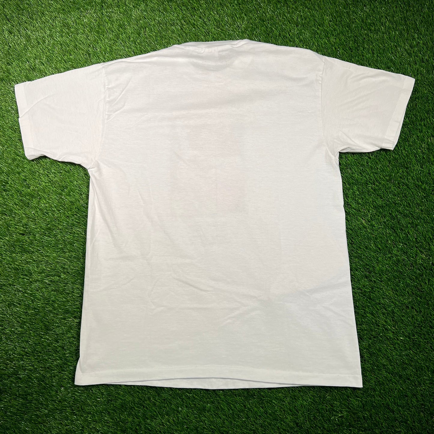1990s AIDS Hotline White Tee Size Large USED v18642