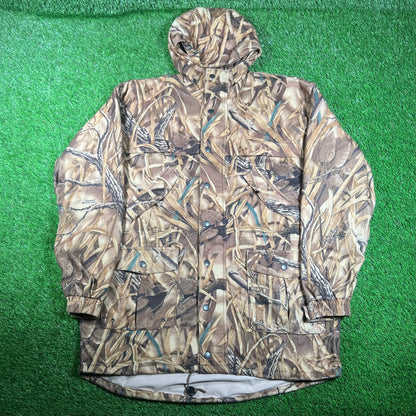 1990s Real Tree Fleece Field Jacket Size XL USED v18002