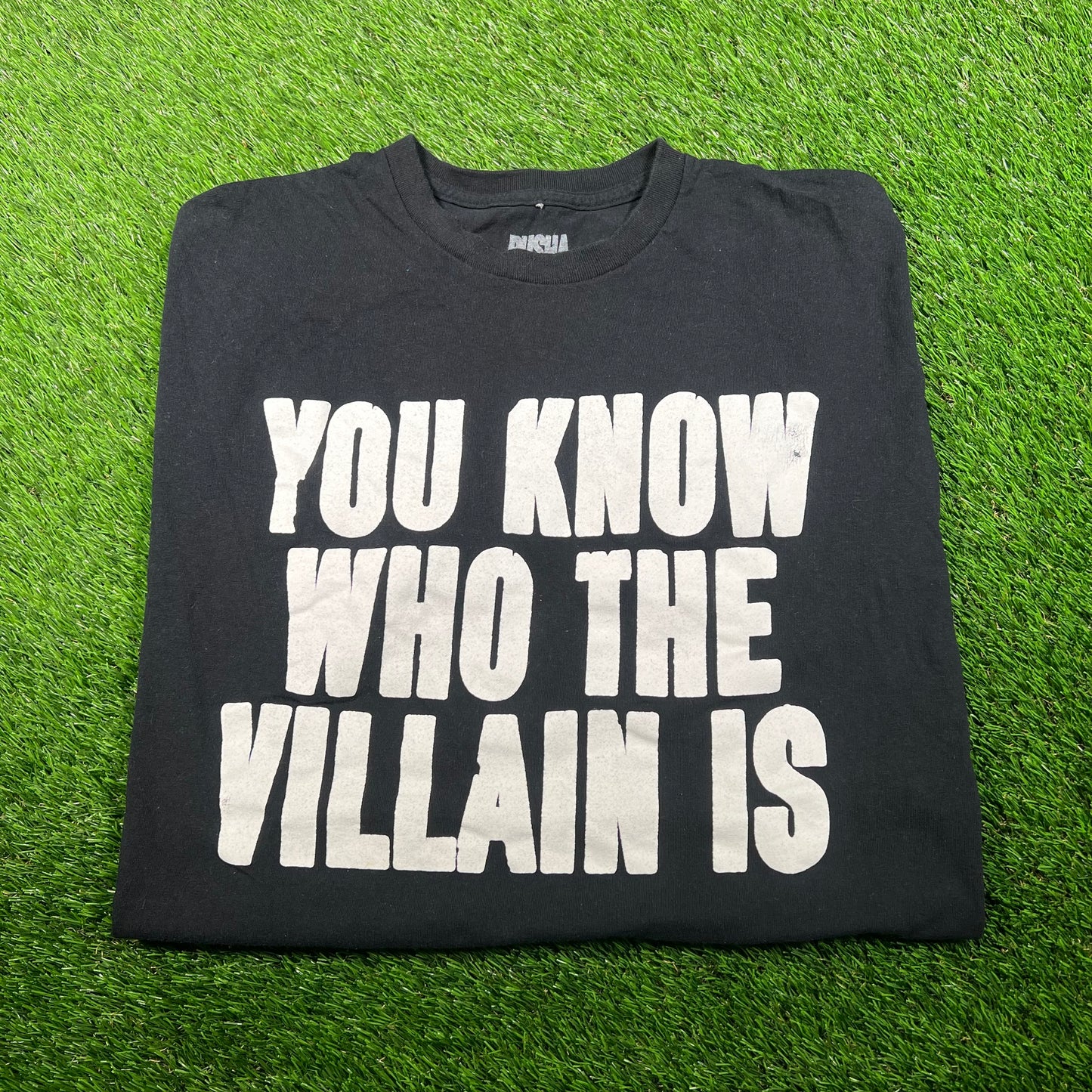 Pusha T "You Know Who the Villian Is" Black Tour Tee Size XXL USED x15435