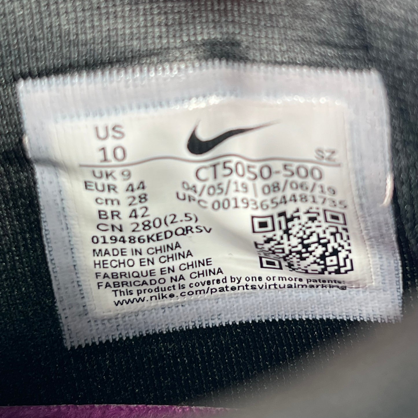 Nike Dunk Low Viotech (2019) Size 10 USED s17875
