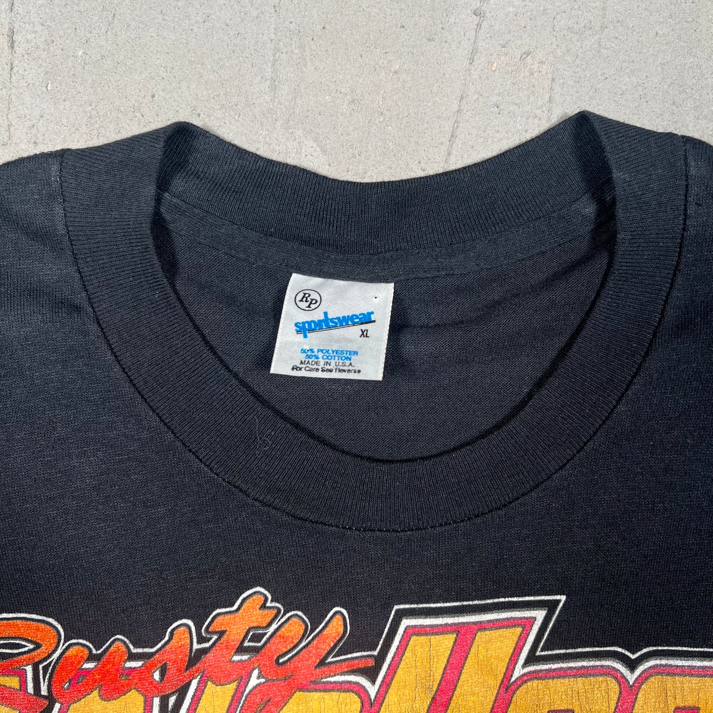 1990 Rusty Wallace Black Nascar Tee Size XL USED v17048