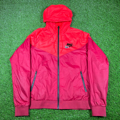 Nike Red Rain Jacket Size Medium USED v16888