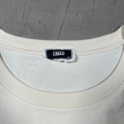 Kith and Kin "K" Floral Logo Tee Beige Size XXL USED x18379