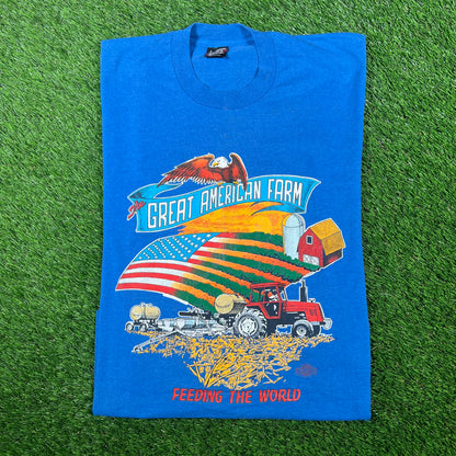1992 Blue "The Great American Farm" Size Large USED v17216