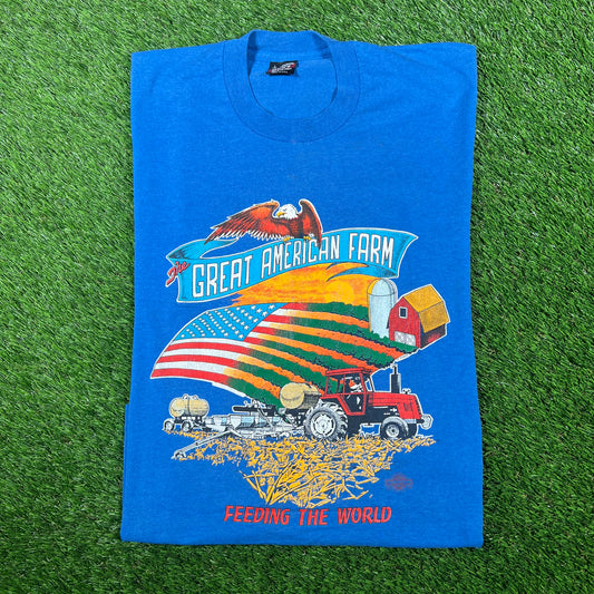 1992 Blue "The Great American Farm" Size Large USED v17216
