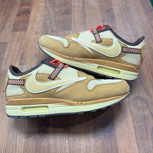 Nike Air Make 1 Travis Scott Cactus Jack Wheat Lemon Drop Size 10 USED s17183