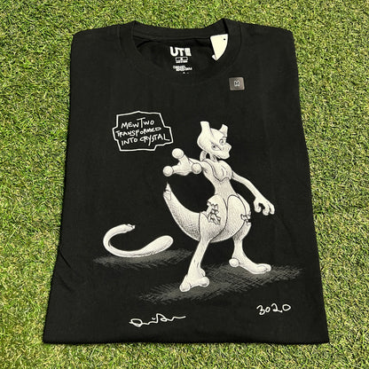 Uniqlo Pokemon Daniel Arsham Mewtwo Black Tee Size Medium NEW x13908