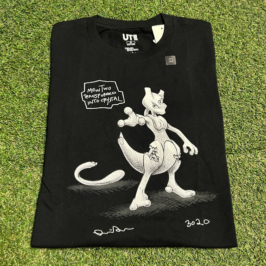 Uniqlo Pokemon Daniel Arsham Mewtwo Black Tee Size Medium NEW x13908