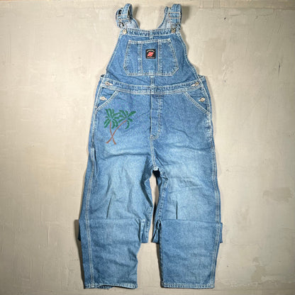 1990s American Eagle Denim Dungarees Overalls Size Medium USED v18888
