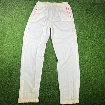 1990s New Balance White Nylon Track Pants Size Large USED v17028