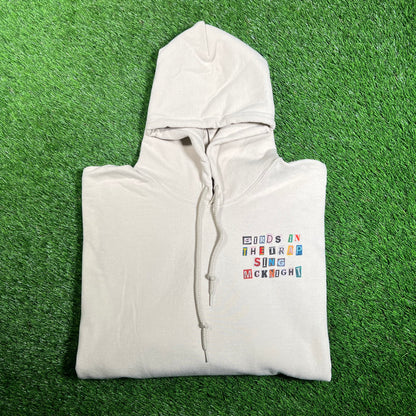 Travis Scott Birds in the Trap Eagle on Back Tan Hoodie Size XXL USED x12997