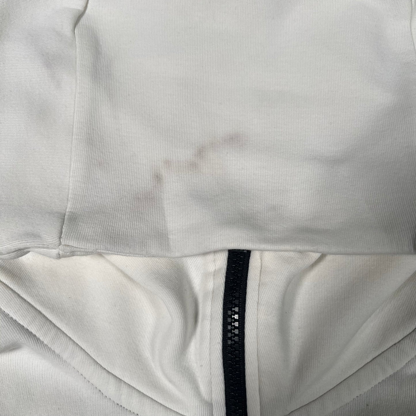 Nike White Tech Fleece Zip Up Hoodie Size Medium USED v17555