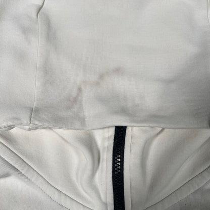 Nike White Tech Fleece Zip Up Hoodie Size Medium USED v17555