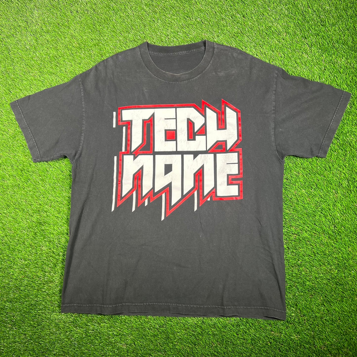 Y2K Tech N9ne Strange Music Black Tee Size XL USED v17648