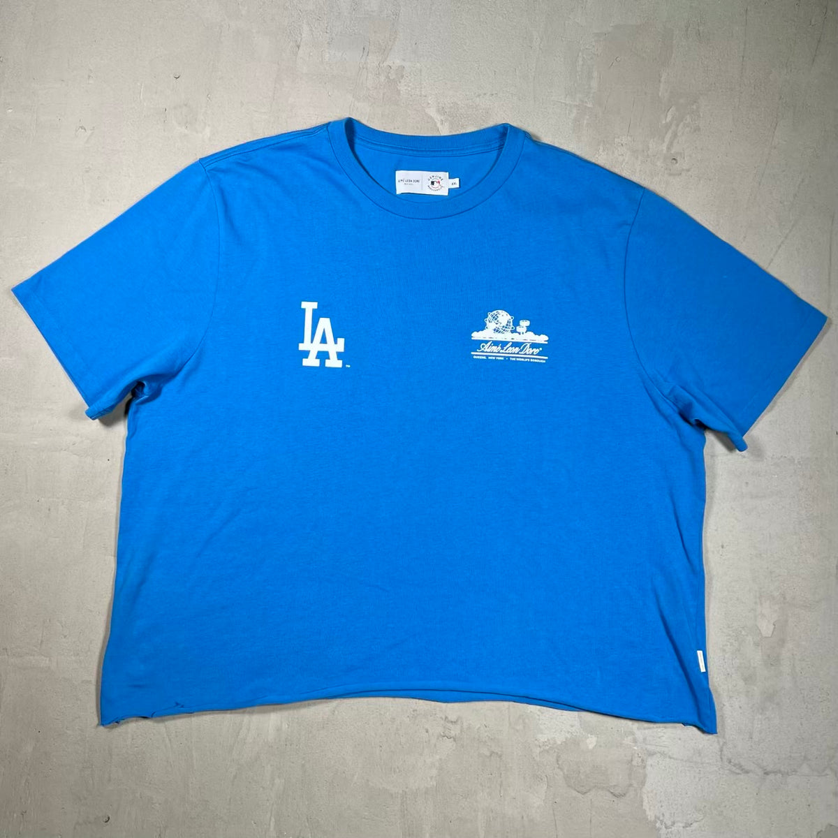 Aime Leon Dore Los Angeles Dodgers Bluye Tee (Cropped) Size XXL USED x18506