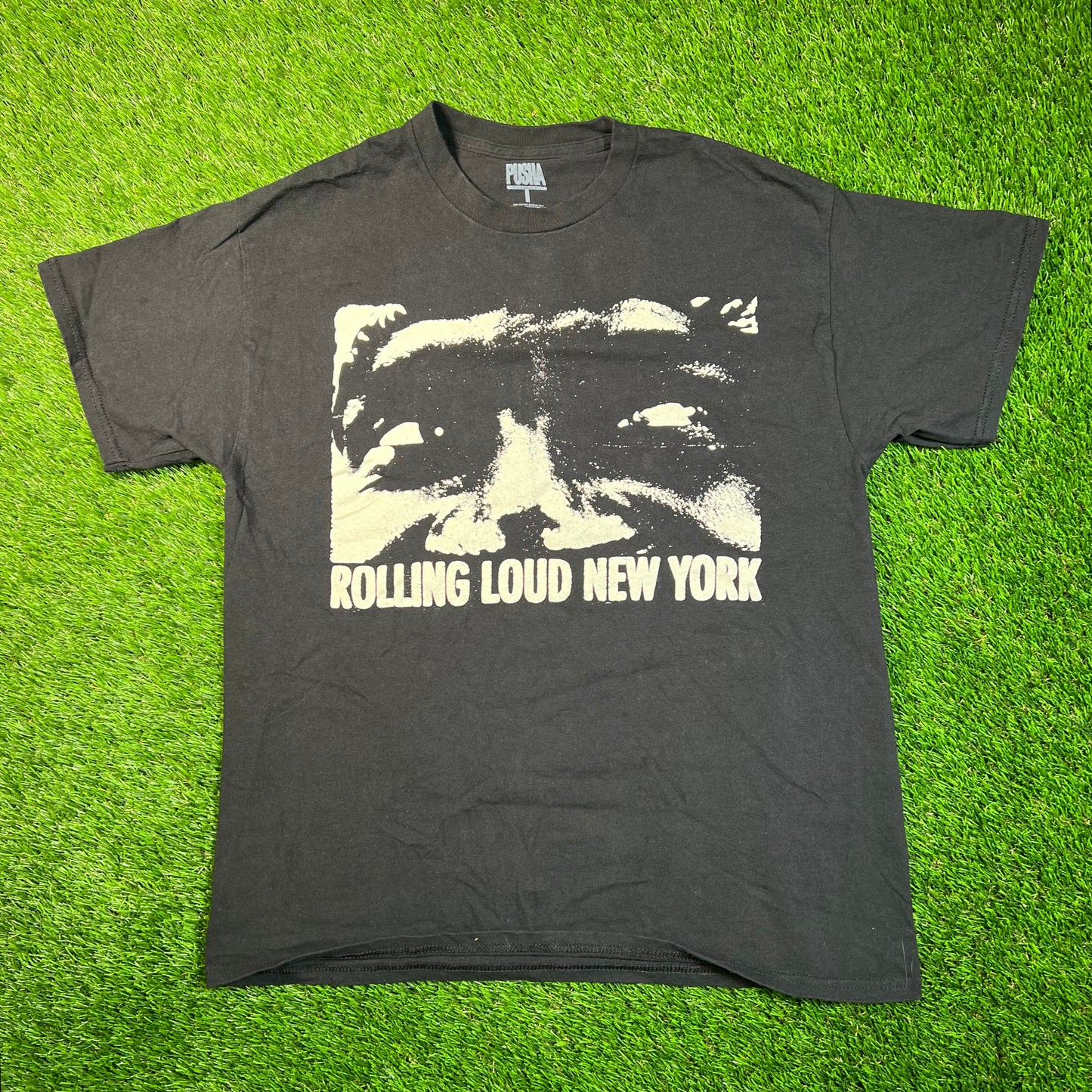 Pusha T Rolling Loud Album of The Year Black Tee Size Large USED x16796