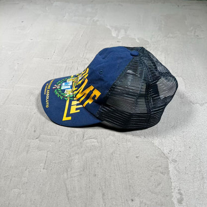 Supreme Crest Mesh Back Navy 6 Panel Hat (2025) USED x18709