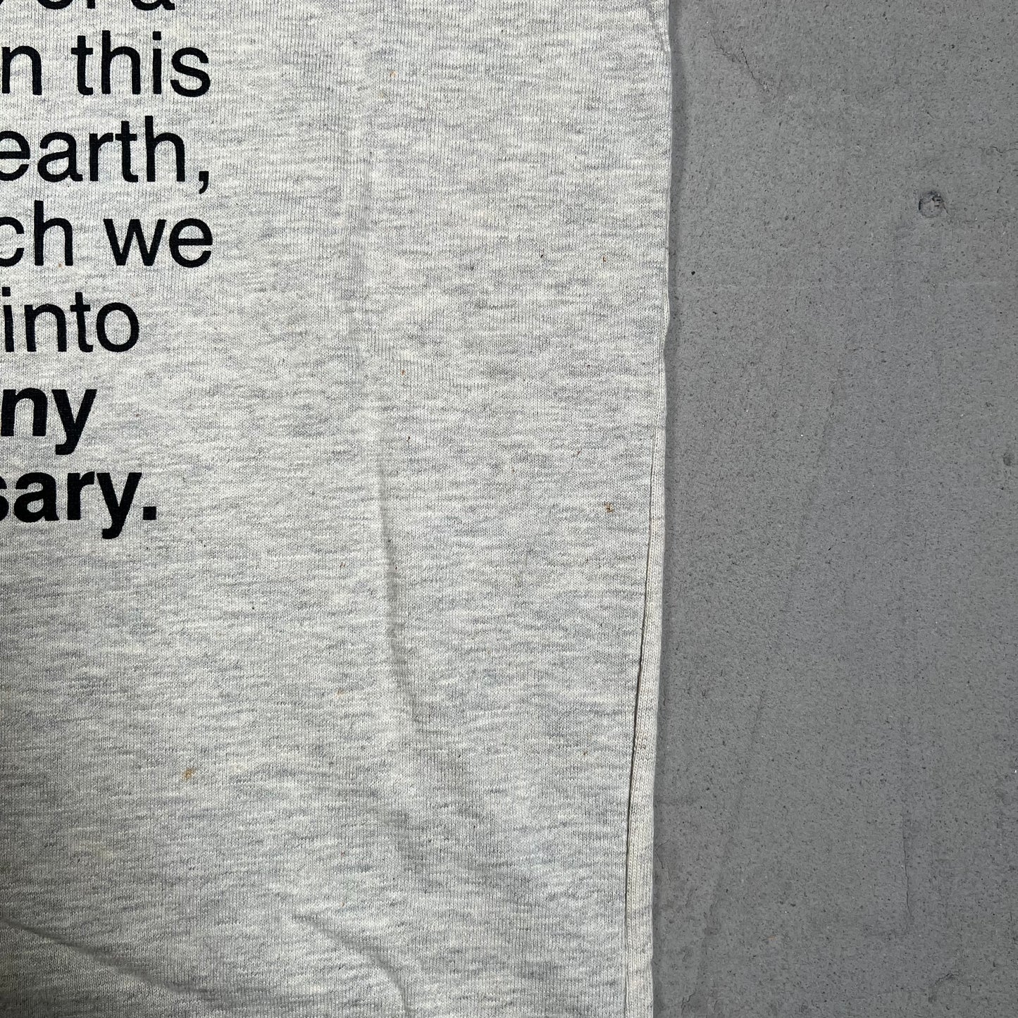 1990s Malcolm X Glitter Font Cream Tee Size Large USED v16402