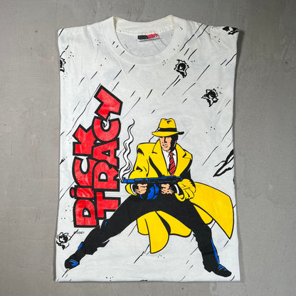 Dick Tracy AOP tee white division 1 tag Size XL USED v11491