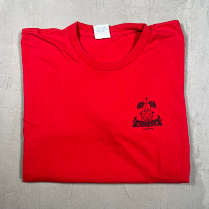 Supreme Art Nouveau Floral Red Tee Size Medium USED x17332