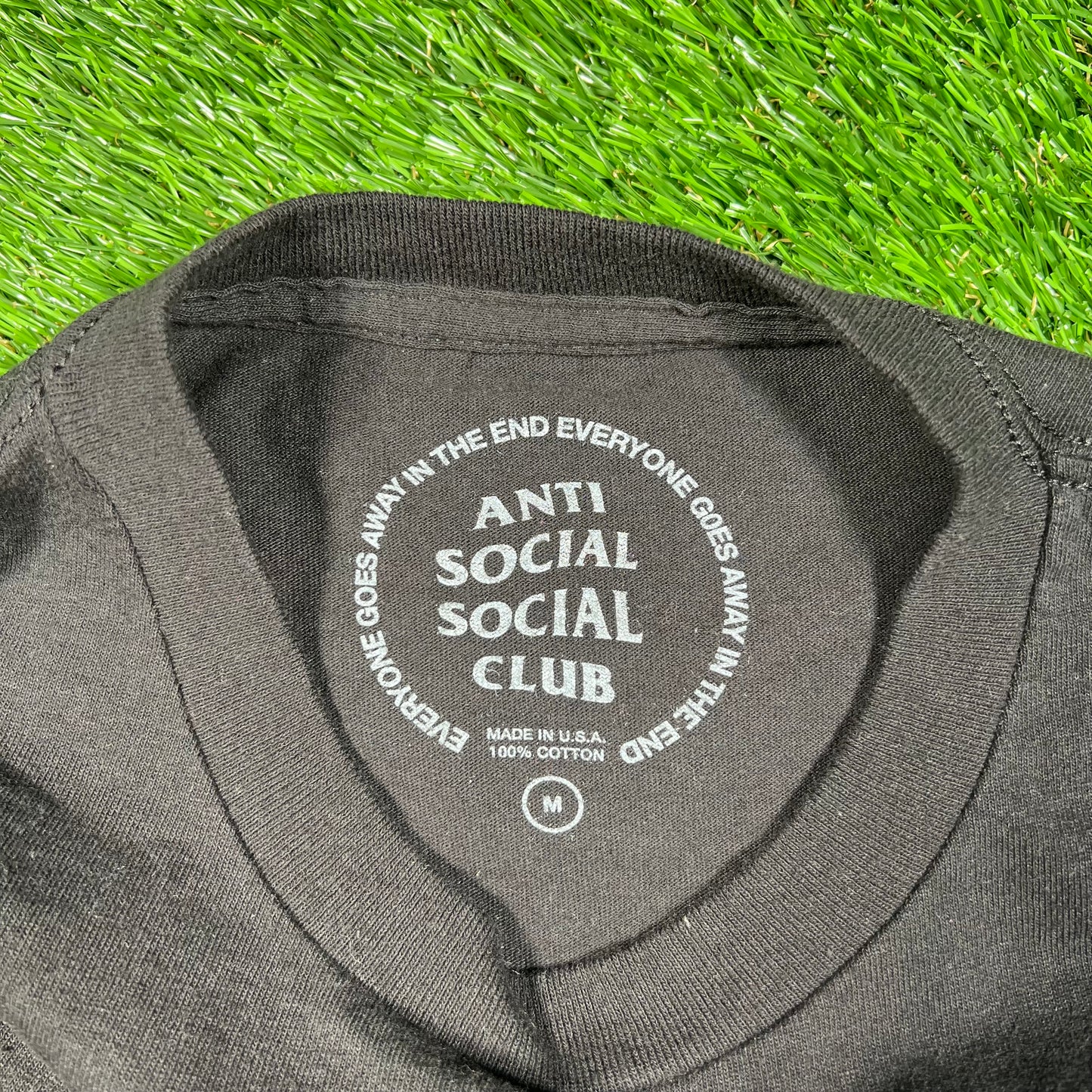 Anti Social Social Club Flower Black Tee Size Medium USED x15312