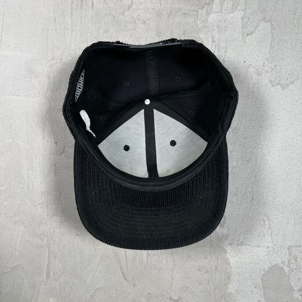 HMDD LA Lakers Blacjk Corduroy Snap Back Hat USED x18399