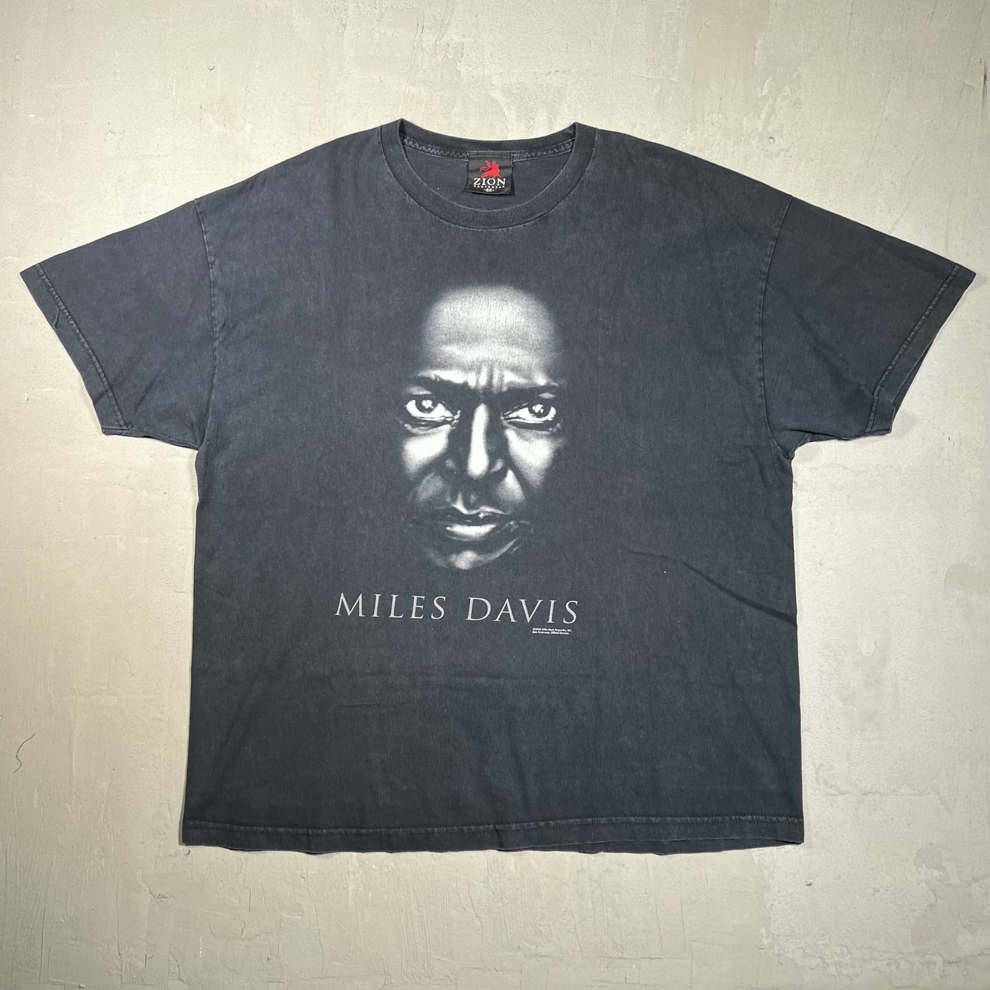 2004 Miles Davis Big Face Tee Black Size XXL USED v19480