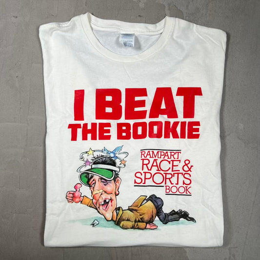 2010s I Beat the Bookie White Tee Size XL USED v20190
