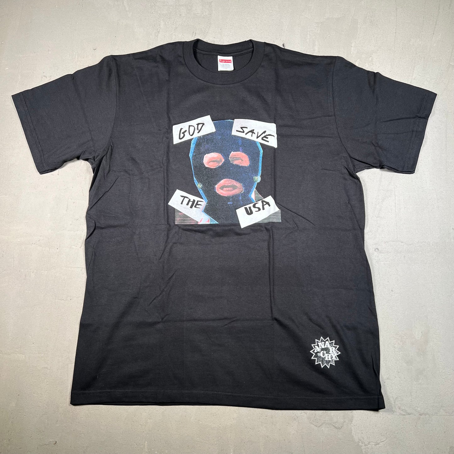 Supreme God Save Us Black Tee Size Large NEW x17420