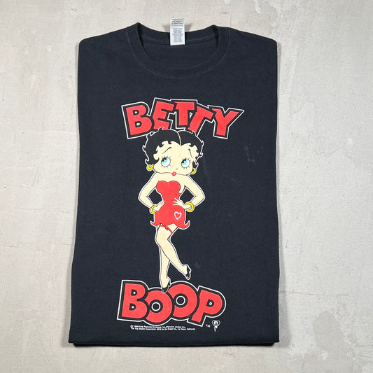 Modern Betty Boop Red Dress Black Tee Size Medium USED v19078