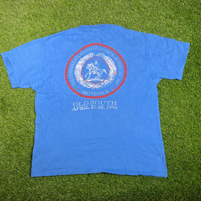 1995 Kappa Alpha Old South Blue Tee Size XL USED v17440