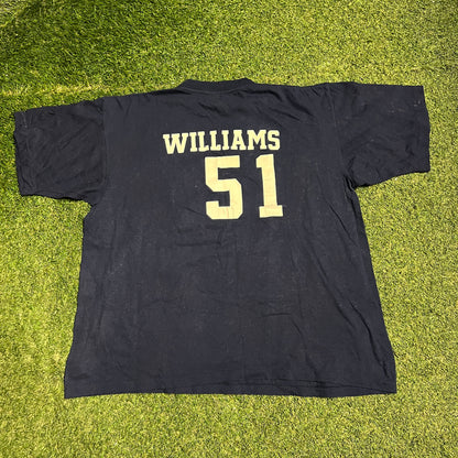 1990s New York Yankees Bernie Williams Navy Tee Size XL USED v16317