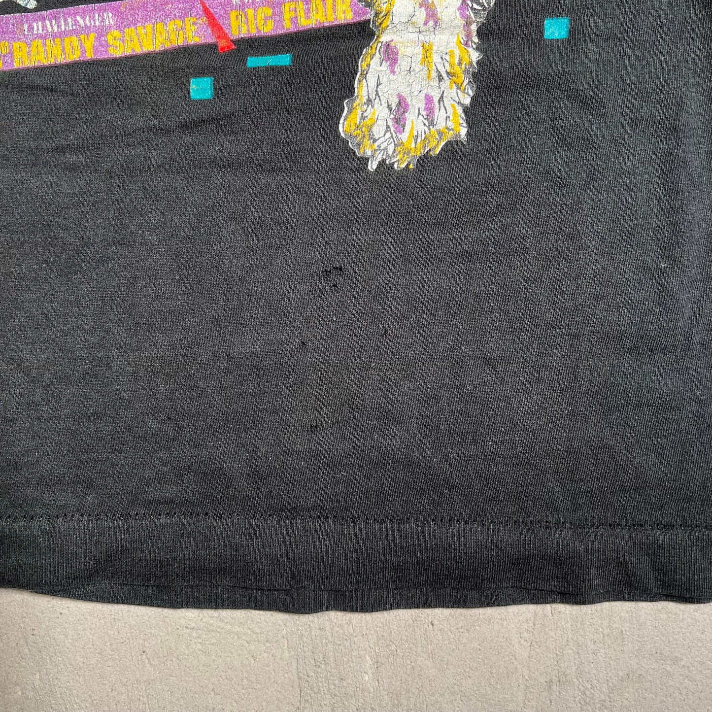 1992 WWF Wrestlemania VIII Black Tee Size Large USED v19562