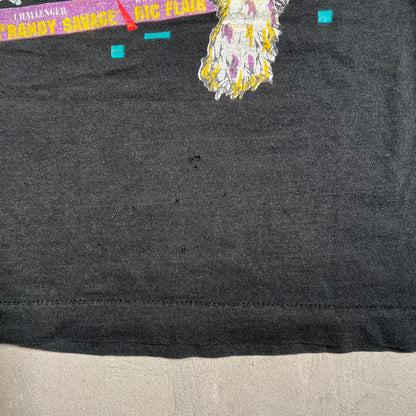 1992 WWF Wrestlemania VIII Black Tee Size Large USED v19562