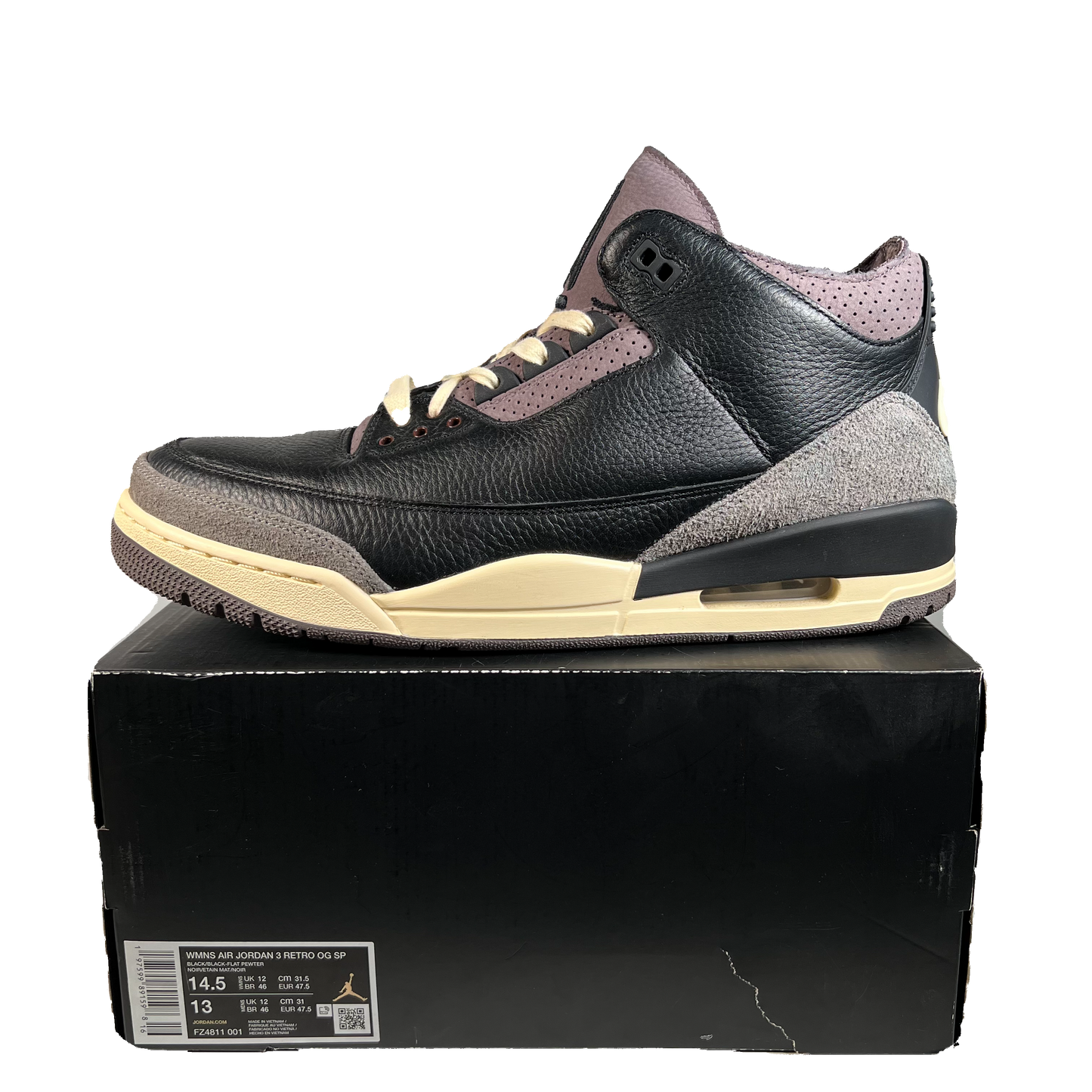 Jordan 3 A Ma Maniere While You Sleep (2024) Size 13m USED s22265