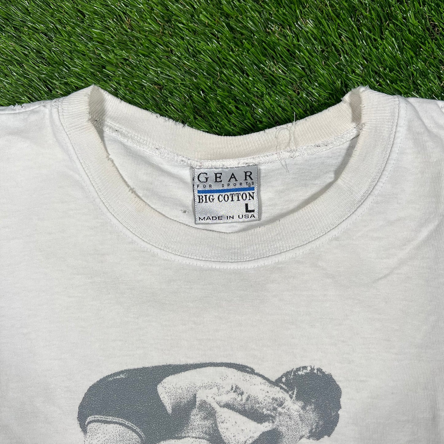 1990s Cleveland State Wrestling White Tee Size Large USED v17341