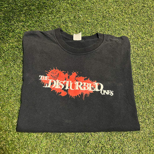 Y2K Disturbed "The Disturbed Ones" Black Tee Size XL USED v16096