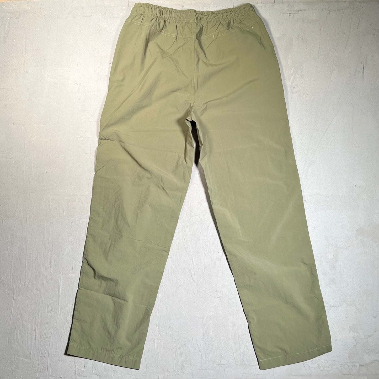 74 is War BGC Olive Green Racer Nylon Pants Size Large USED x17686