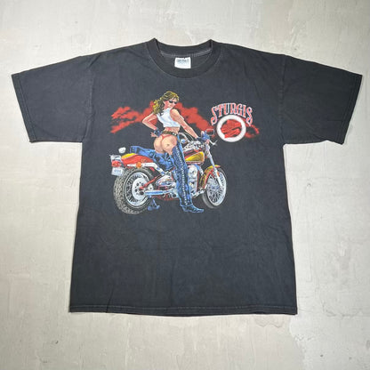 1999 Sturgis Black Hills Rally Black Tee Size Large USED s20261