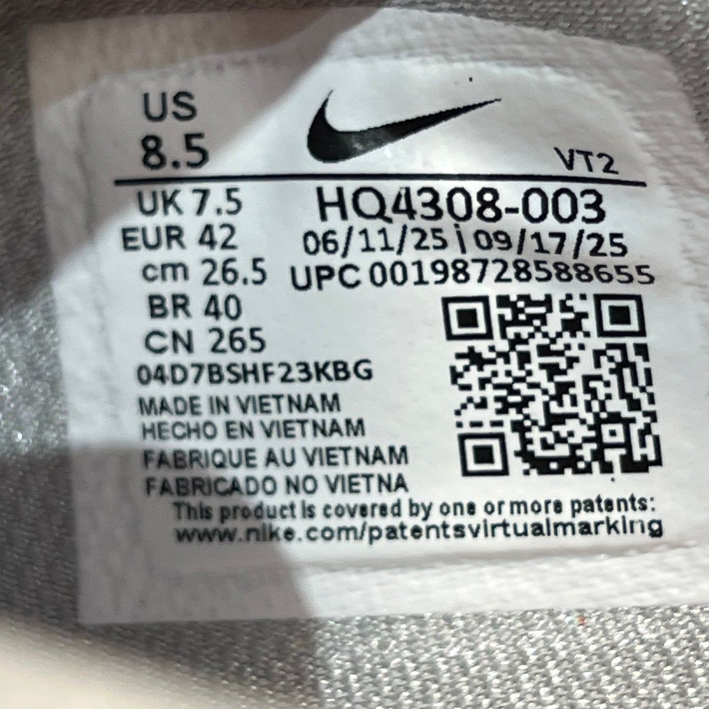 Nike Mind 002 Light Smoke Grey (2026) Size 8.5 USED s22246