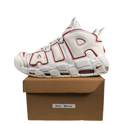Nike Air More Uptempo White Varsity Red Outline (2021) Size 11 USED s18579