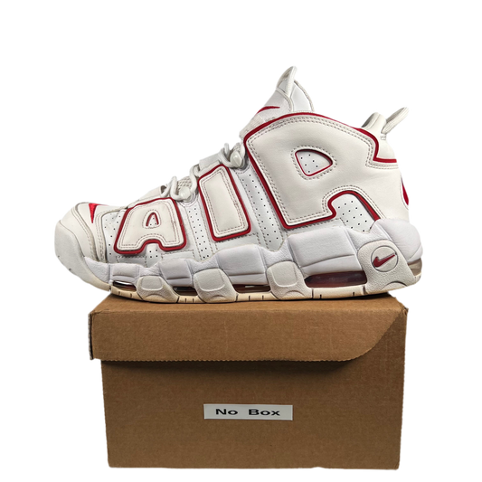 Nike Air More Uptempo White Varsity Red Outline (2021) Size 11 USED s18579