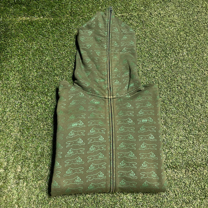 Icecream X Huf Green Logo Zip Up Hoodie Size Large USED x14158