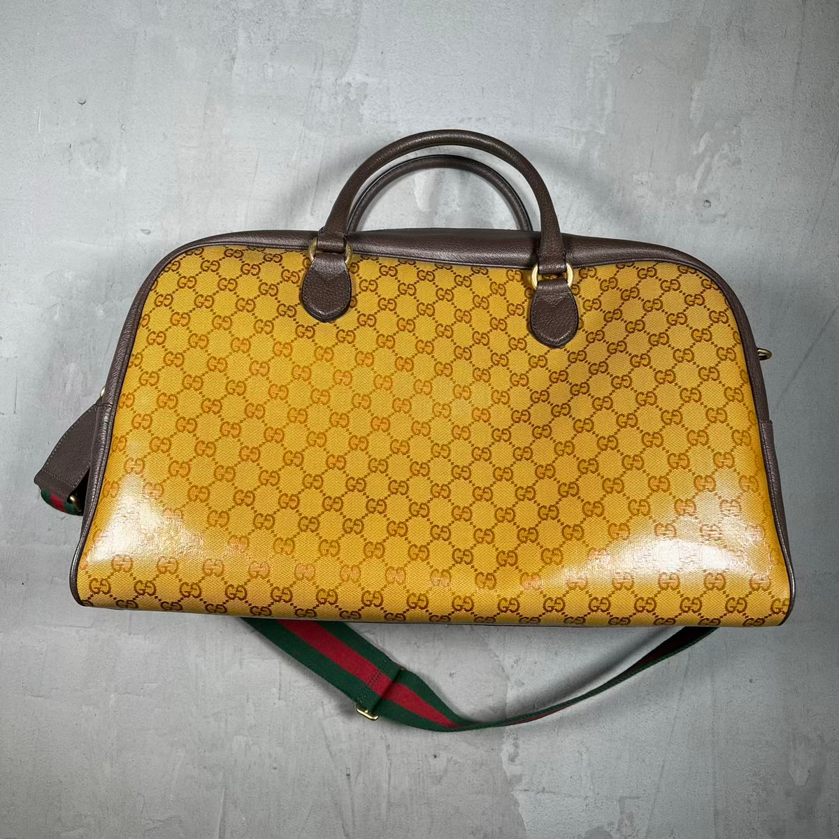 Gucci x Adidas Large Duffle Bag Beige/Brown X12550