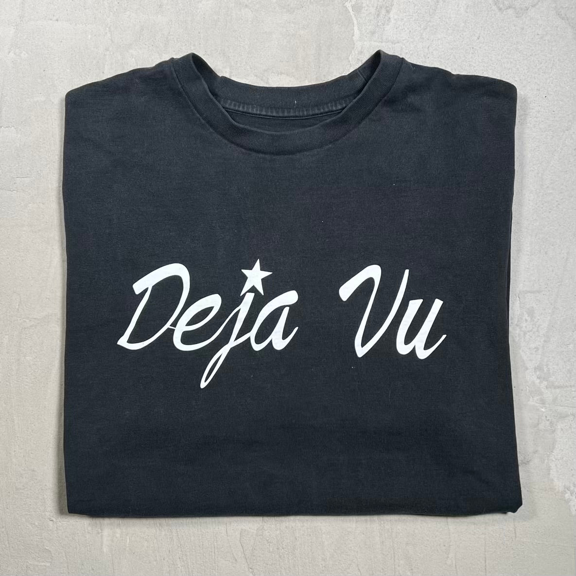 Supreme "Deja Vu" Black Tee Size Medium USED x18704