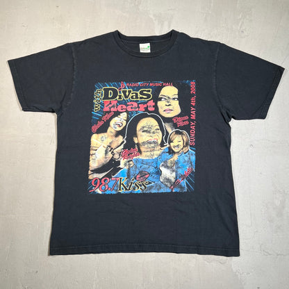2008 98.7 KissFM "Divas" Black Tee Size Large USED v19567