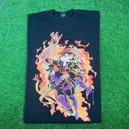 Mask and Disguise M.A.D. Marvel "Dark Phoenix" Black Tee Size XL USED v17078