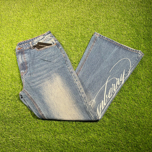 GV Gallery Miley Cyrus Flared Blue Jeans Size Large NEW x15442