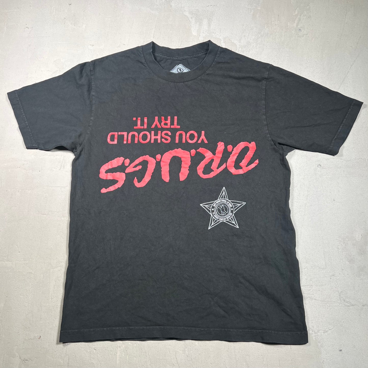 Travis Scott Days Before Rodeo Try It Black Tee Size Medium USED x17390